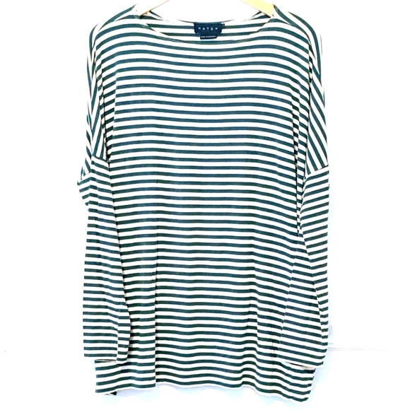 Hatch Tops - Hatch The Perfect Long Sleeve Soft Jersey Knit Striped Maternity Tee Top